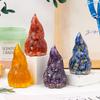 Pedrinhas de Cristal Natural Goma Goblin Elfo Artesanato em Resina Boneco Sem Rosto de Natal Enfeites de Anão