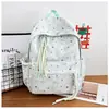 Mochila Estampada Tie-dye Feminina Cor Macaron Fresca Bolsa Escolar Leve para o Dia a Dia Nylon Casual Mochila para Aluno do Ensino Médio
