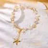 Moda de Verano Nueva Transfronteriza Personalidad Nicho Temperamento Collar para Mujer Estilo Vacaciones en la Costa Serie de Estrellas de Mar y Océano Conjunto