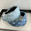 Diadema de Mezclilla Vintage Desgastada para Mujer, Versátil, que Aumenta la Altura, de Ala Ancha, Accesorio para el Cabello de Alta Gama para Salir