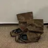 Elegantes botines cortos plisados de punta cuadrada pintados a mano para mujer, nuevo modelo 2026, botas de ballet con lazo para pierna ancha, botas versátiles y geniales