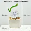 Adornos de Escritorio Hechos a Mano de Flor de Jacinto Suculento Esmaltado Decoración de Maceta de Planta Artificial de Vidrio Micro Paisaje Creativo