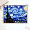 Pintura al Óleo Digital DIY Ciudad Luna La Noche Estrellada de Van Gogh El Principito Hecho a Mano Educativo para Niños Decoración para Sala de Estar Pintura Colgante