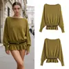 Marca Z Comercio Exterior Transfronterizo En Stock Estilo Europeo y Americano Ropa para Mujer 2026 Primavera Nueva Moda Top de Punto Hombros Descubiertos con Cinturón