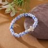 Nueva joyería transfronteriza pulsera de la amistad de Israel azul y blanco cruz pulsera de cuentas de madera pulsera de personalidad al por mayor