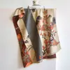 Bufanda jacquard estilo chino de flor de ciruelo y paisaje, tipo cachemira, para mujer, cálida y engrosada para otoño e invierno