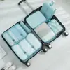 Bolsa de Armazenamento de Sete Peças para Viagem Bolsa de Organização de Roupas Bolsa de Armazenamento Portátil Grande Capacidade Bolsa de Armazenamento Classificadora para Mala