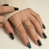 Anillo Brillante Estrella Galaxia S925 Plata de Ley Yuanfan Moda Femenina Lujo Accesible Incrustado con Circonita de Color Anillo Versátil de Gama Alta