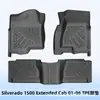 Adequado para Silverado 1500 Cabine Estendida 2001-2006 Tapetes de Chão 3D para Todas as Estações em TPE