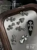 Novas Decorações de Unhas Artísticas Cruzadas Estilo Punk Retrô Prata Antiga Liga Tridimensional Decoração DIY para Unhas Atacado