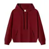 Moletom Básico de Gola Redonda Cor Sólida Pesado 350g Transfronteiriço para Homens, Marca da Moda Solto Casual Esportivo Hoodie