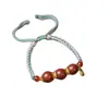 Pulsera de Cuentas de Incienso Hecha a Mano con Cordón Trenzado, Cuentas de Incienso de Medicina Tradicional China, Joyería de Diseño Original Hecha a Medida