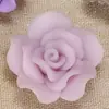 Flor de arcilla blanda de 30 mm flor de rosa hecha a mano para joyería accesorios de collar estilo retro accesorios para el cabello pasador paso sacudida material