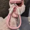 Ins pingente de gato fofo cordão de pulso para celular pulseira curta de pulso espessa corrente de transporte da moda para viagens ao ar livre capa resistente
