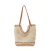 Yuezi 2026 Primavera Nova Bolsa Feminina Bolsa de Palha Rede Vazada Grande Capacidade Bolsa de Mão Simples Bolsa de Praia Bolsa de Ombro Único
