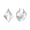 Brincos Largos Exagerados Brilhantes em Forma de C Europeus e Americanos para Mulheres Estilo Metal Círculo Retrô Francês Brincos Simples Personalizados