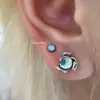 Pendientes de Serpiente Fantasma Ojos de Medusa para Mujer Agujeros de Oreja Elevados de Nicho Pendientes de Medusa Pendientes Únicos de Nicho