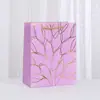 Bolsa de compras al por mayor con patrón geométrico, bolsa de mano estampada, bolsa para empaquetar dulces de fiesta, bolsa de regalo, bolsa de cartón blanco con bronceado
