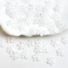 Broca para uñas con forma de flor de verano, joyería transparente de hielo, tamaño 6 mm, 10 mm, accesorios de resina con forma de flor de cinco pétalos, venta al por mayor