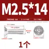 Tornillos de Acero Inoxidable 304 Estándar Nacional de Cabeza Plana Ranurada Tornillos de Cabeza Avellanada Pernos Pequeños Accesorios Completos M3M4-M10Mm
