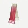 Bufanda de Lana Mezclada con Degradado Teñido Colgante Estilo Diseñador para Mujer, Ambiente Invernal, Suave y Suave, Estilo Coreano