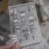 Tomoni Pegatinas Metálicas para Uñas Estilo Nuevo DIY Estilo Oscuro Pegatinas para Uñas de Chica Popular Encaje Cruz Adornos