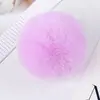 Colgante de Joyería de Bola de Piel Sintética de Conejo Rex de 8 cm Accesorios de Bola de Felpa de Invierno Accesorios DIY Accesorios de Color Caramelo para Zapatos y Sombreros