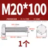Tornillos de Acero Inoxidable 316L Dorado Súper A4-80 Rosca Completa Hexagonales Externos Pernos Hexagonales Externos M6M8M10M12M16M20