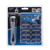Navaja de afeitar manual con cuchillas reemplazables de seis capas, rastrillo Pearl Max, depilador para mujeres