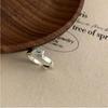 Anillo básico simple de cara sonriente feliz anillo básico para dedo índice femenino anillo ajustable anillo de plata nicho