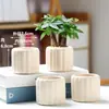Vaso de Cerâmica para Flores com Prato, Estilo Ins de Luxo Leve, Diâmetro Grande, Estilo Creme, para Orquídeas e Suculentas, Liquidação