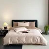 Conjunto de Quatro Peças Jacquard de Algodão Puro Fresco e Romântico, Algodão de Fibra Longa 100% Algodão, Amigo da Pele, Jogo de Cama para Todas as Estações, Capa de Edredom, Conjunto de Roupa de Cama