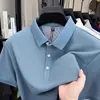 Transmisión en Vivo Popular Camisa Polo de Color Puro Camiseta de Manga Corta para Hombre Verano 2025 Camiseta Cuello Solapa Superior Casual Holgada y Transpirable