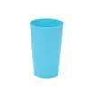 Taza de boca ancha de plástico colorida Taza de agua Taza de enjuague bucal sin tapa Taza Trompeta de plástico de color sólido creativo pp Taza de agua de plástico