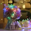 Luzes de Fio Pisca com Ajuste de Três Velocidades Buquê de Flores Caixa de Presente Romântica Decoração de Bolo Mosquitinho Bola Bobo