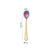 Cuchara para Condimentos de Acero Inoxidable 304 Mini Mango Corto Cuchara Pequeña Lijada Cuchara para Mezclar Café Cuchara para Postre Helado Cuchara para Sal
