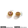 Cuentas Espaciadoras de Cloisonné de Acero Inoxidable, Cuentas Huecas con Forma de Flor, Accesorios para Pulseras y Collares DIY, Cuentas Sueltas de Color Esmalte con Agujero Pasante