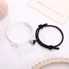 Moda Transfronteriza Trendy Blanco y Negro Imán de Amor Cuerda Milán Pulseras de Pareja un Par de Pulseras de Mejores Amigos Pulseras al Por Mayor