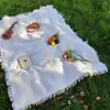 Esteira de Piquenique para Exterior, Toalha de Mesa de Linho, Cobertor de Camping, Toalha de Mesa de Ambiente, Esteira de Piquenique Multifuncional, Tapete para Porta-Malas de Passeios