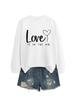 O amor está no ar Código Europeu Amazon comércio exterior casual temperamento suéter feminino gola redonda manga longa atacado