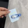 Grampo de Cabelo Ursinho Azul Amor! Menina Doce Nuvem Laço BB Clip Lateral Presilha Franja Bico de Pato Acessórios de Cabelo