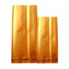 100 Bolsas Plegables de Papel de Aluminio Dorado Oscuro Esmerilado, Sellado Medio, para Té, Granos de Café, Bolsas de Empaque Sellado, Bolsas Interiores para Snacks