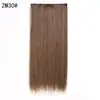 Peruca Inteiriça Feminina de Cinco Partes Cabelo Longo Liso Fibra de Alta Temperatura Extensões de Cabelo Invisíveis Sem Costura Peruca de Fibra de Alta Temperatura