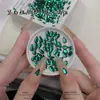 Nuevos Diamantes de Imitación Esmeralda con Base Plana Forma de Gota para Uñas, Diamantes de Imitación Largos con Forma Octagonal, Diamantes de Imitación Decorativos para Uñas Modernos y Elegantes