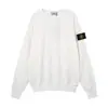 Sudadera casual de manga larga con insignia de cuello redondo STONE de alta calidad transfronteriza, unisex, versión auténtica de peso pesado de isla