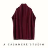 Nuevo Cárdigan Chal de Cachemira sin Mangas para Otoño/Invierno 2026 Ropa Exterior Versátil Top de Punto Color Sólido Capa Cálida