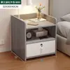 Mesita de noche ultraestrecha Almacenamiento Gabinete ultraestrecho multifuncional Almacenamiento simple Dormitorio Gabinete de mesita de noche tipo sándwich simple