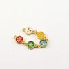 Materiales para Joyería DIY Pulsera Oro Antiguo Goteo de Aceite Cloisonné Cadena de Cola Dorada Mate de Cinco Vías Accesorios