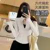 Cuatro Estaciones Versátil Yoga Manga Larga para Mujer Cuello Alto Cremallera Completa Guantes sin Dedos Diseño de Protección para Manos Suave Tacto Nude Corte Ajustado para Mujeres Pequeñas
