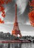 Pintura de Paisaje Torre Roja Nórdica Transfronteriza Sin Marco Estilo Gris Moderno Decoración del Hogar Núcleo de Pintura Sala de Estar Pintura Colgante